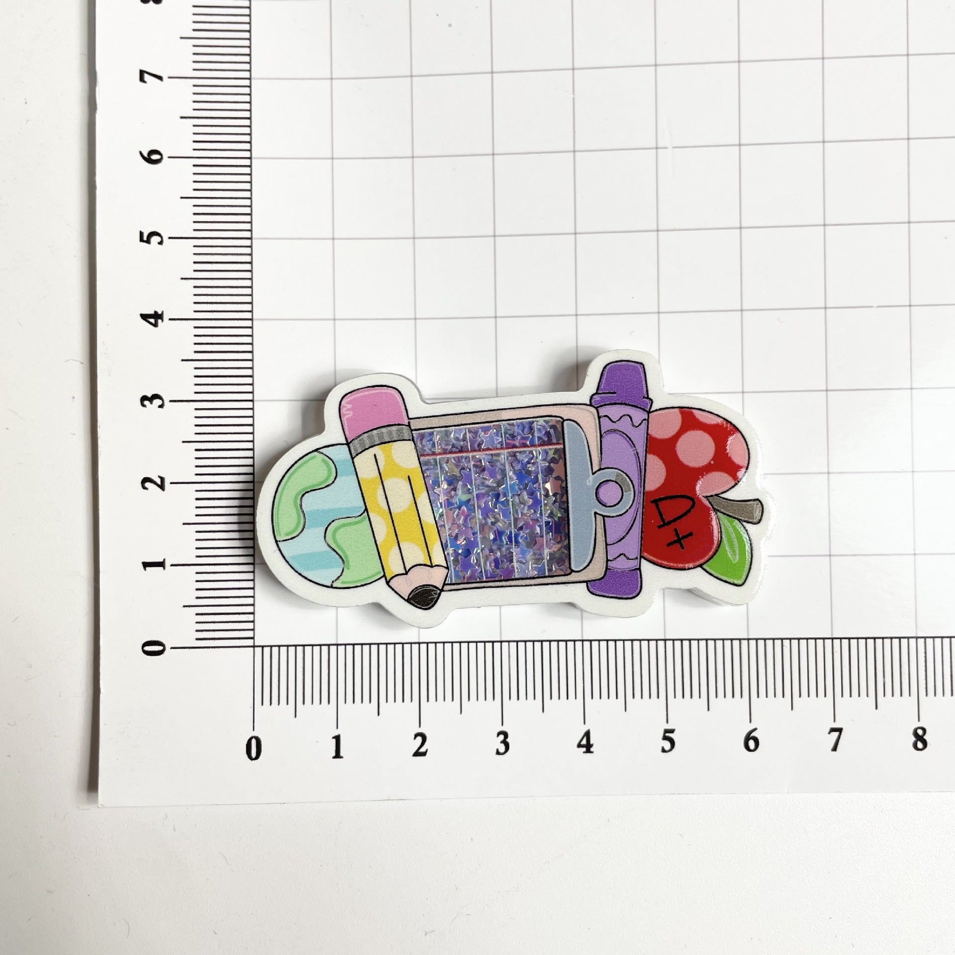 Wholesale 20PCS Teacher Acrylic Quicksand Rotatable ID Buckle